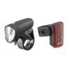 AXA Greenline 15 Lux Front Light + 1 LED Rear Light USB Lighting Set
