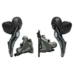 Shimano Tiagra ST-4725 Brake/Shift Lever Combination 2x10 Speed With BR-4770 Disc Brake Calipers (Front & Rear)
