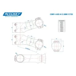 RITCHEY Comp 4-Axis-44 73° Stem 1 1/4" -Rimber Butik B07CEEE8FD2273E64F56DB351761FC87