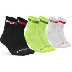 GripGrab TRICOLORE REGULAR CUT 3 PACK Socks