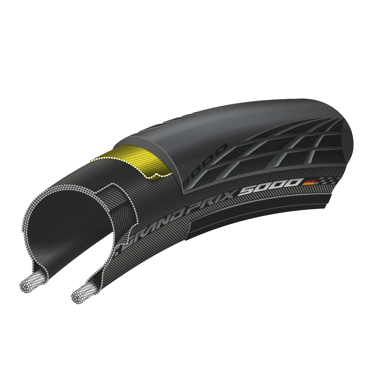 Continental Grand Prix 5000 Road Tyre, Folding Tyre (Tube Type) 5 Continental Grand Prix 5000 Road Tyre, Folding Tyre (Tube Type) - Billede 3